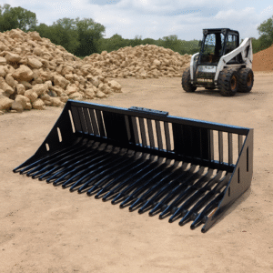 Haugen Skid Steer Skeleton Rock Bucket
