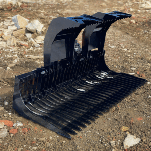 Top Dog Skid Steer HD Brush Bucket with Grapple