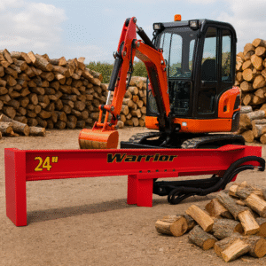 TM Manufacturing Warrior Mini Excavator Log Splitter