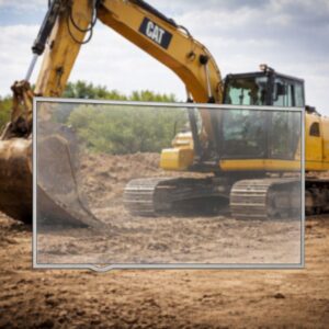 Shields CAT E&F Series 1/2" Polycarbonate Excavator Door - Lower