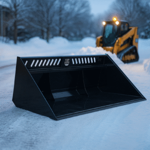 Top Dog Skid Steer Screened Snow Light Material Bucket