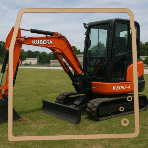 Shields Kubota KX057-5 1/2" Polycarbonate Excavator Door - Upper