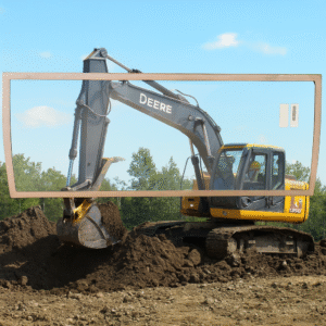 Shields John Deere Mid-Size D Series 1/2" Polycarbonate Excavator Door - Lower