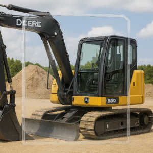 Shields John Deere 85D & 85G Polycarbonate Excavator Door - Upper