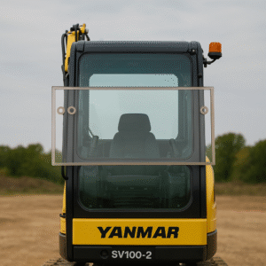 Shields Yanmar SV100-2 1/2" Polycarbonate Excavator Door - Lower