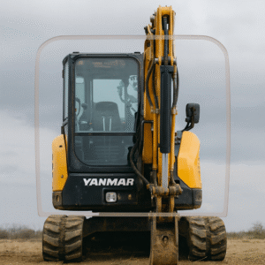 Shields Yanmar SV100-2 1/2" Polycarbonate Excavator Door - Upper