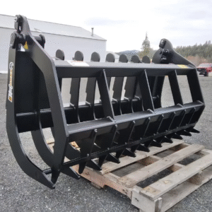 ANBO Manufacturing High Capacity 75 HP Skid Steer Grapple Rake