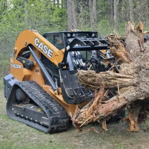 ANBO Manufacturing High Capacity 120 HP Skid Steer Grapple Rake